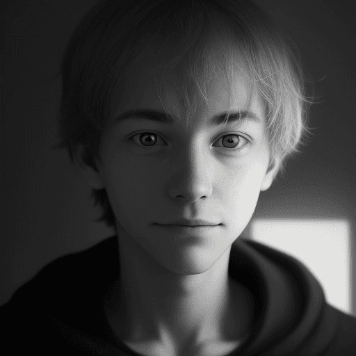 AI generated: FACE OF A PERSON WHO IS A GENIUS BUT MYSTERIOUS, WHO IS IN A SOMETHING GRAY ENVIRONMENT, IN A DARK E...
