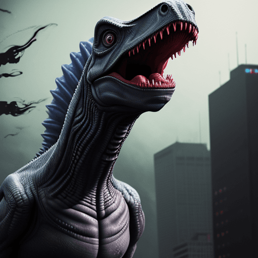 AI generated: Alien dinosaur --ar 9:16 --style raw