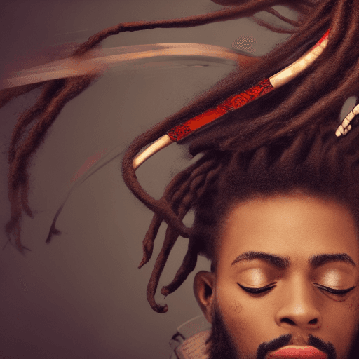 AI generated: black male, dreadlocks hairstyle, intricate artwork . octane render, trending on artstation, intense...