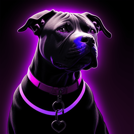 AI generated: Blacklight pitbull