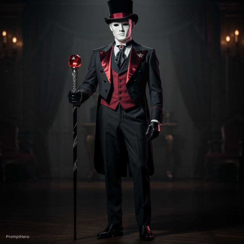 AI generated: The Marquis stands tall and imposing, exuding both aristocratic refinement and sinister menace. His ...