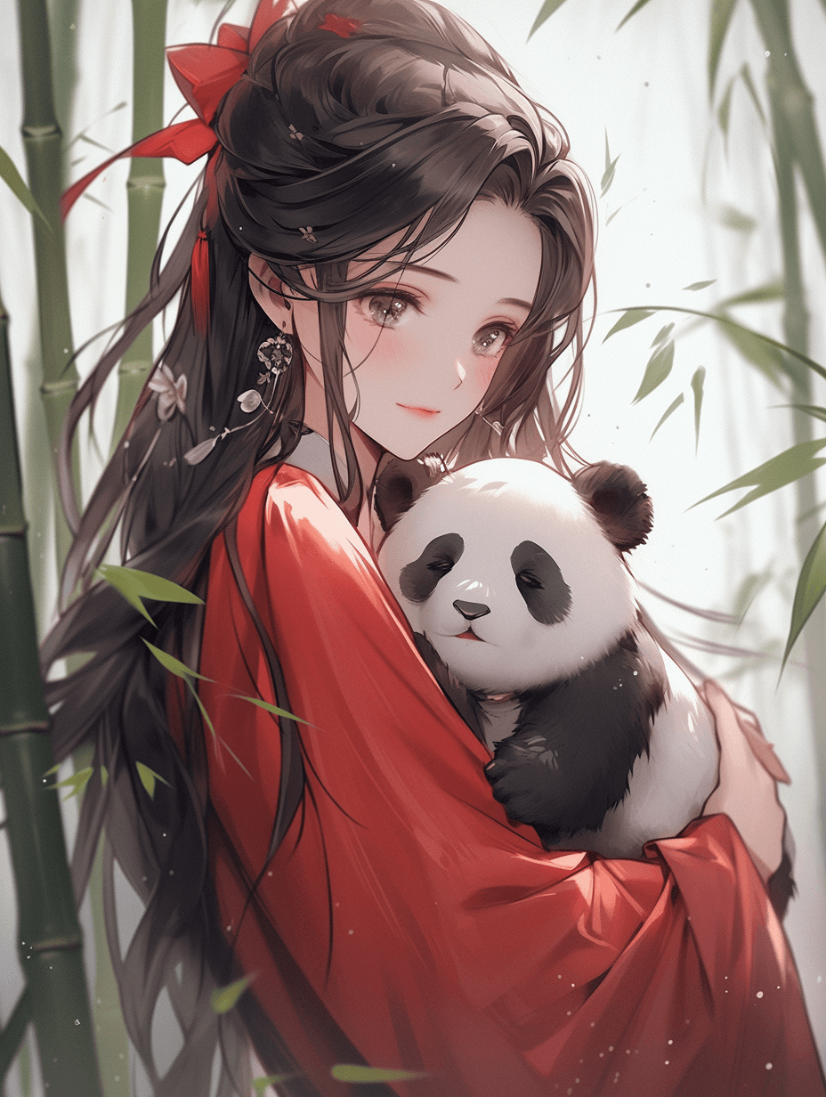 AI generated: Ancient China, Tang Dynasty 700-year elegant graceful girl, almond eyes, gentle and serene, jet blac...