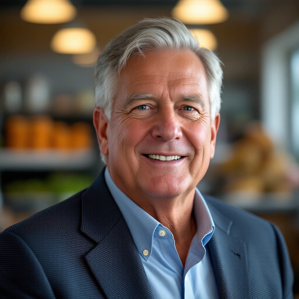 AI generated: Kroger CEO Rodney McMullen Full Front Face 8K UltraHD, Shaders 1.1
