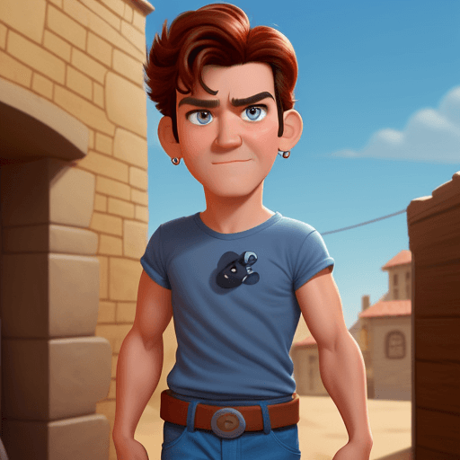 AI generated: Pixar animation of 8 year old antonio banderas, pixar style cartoon
