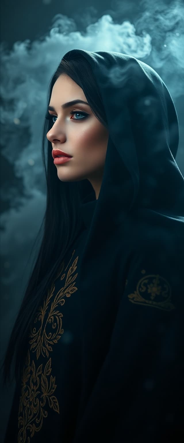 AI generated: "Epic, modern, future-themed full-body profile portrait photograph depicting a slender Irish supermo...