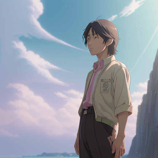 AI generated: hanzawa conan, young man, pastel colors, sunshine, colorful, detailed rendering, insanely intricate ...