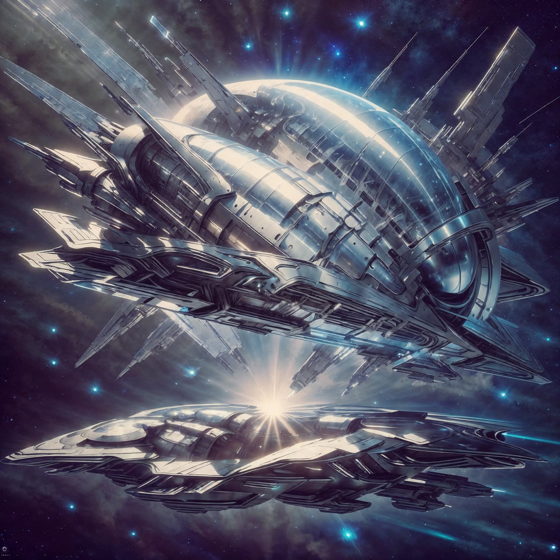 AI generated: full size photo of spaceship,concept art by Leonardo di ser Piero da Vinci,highly detailed epic cine...
