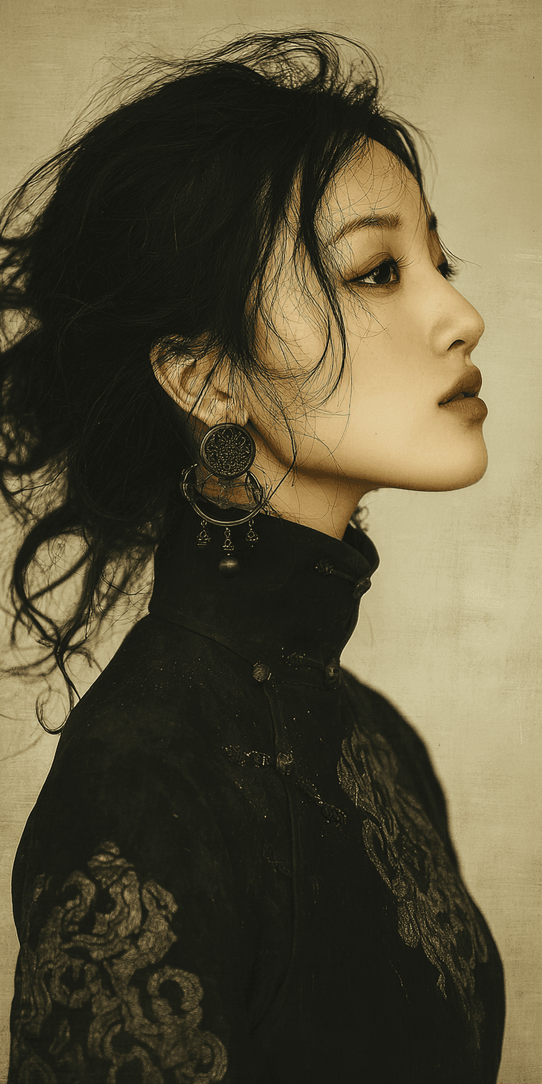 AI generated: woman posing, soft, atmospheric lighting --chaos 75 --ar 1:2 --sref 1325398023 --profile ooro6tr --s...