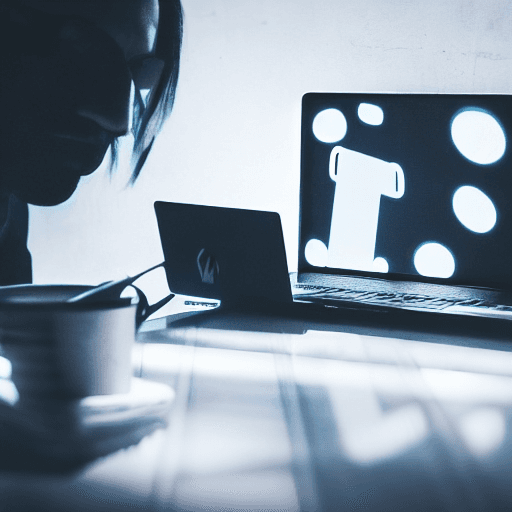 AI generated: man in black, hacker, notebook, cicada 3301,  macbook, hacking, hack, coding, neon lights, 8k, high ...