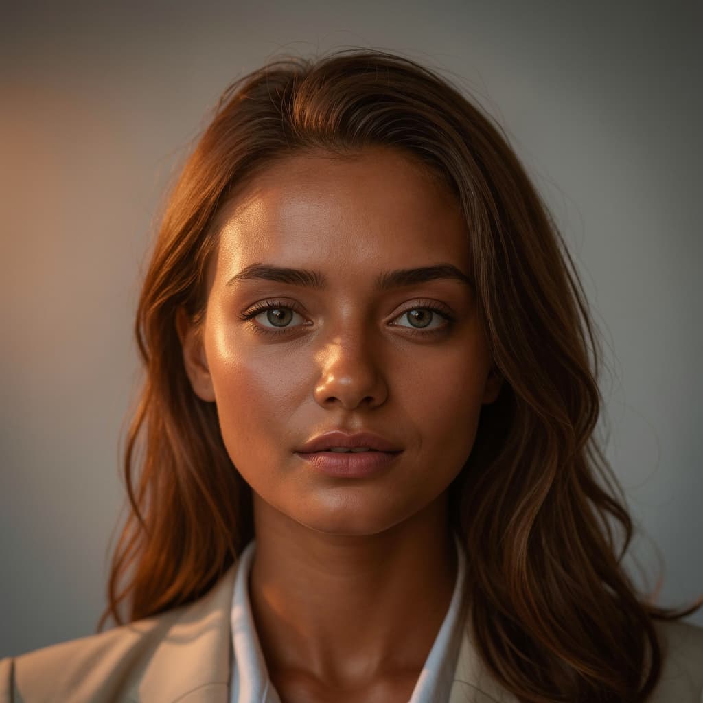 AI generated: light brown woman, atmospheric lighting --chaos 75 --ar 1:2 --profile fkuo5yb --stylize 750 --v 7