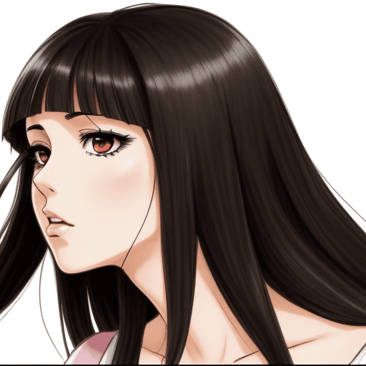 AI generated: a manga drawing of a brunette woman who sucks a black man's penis