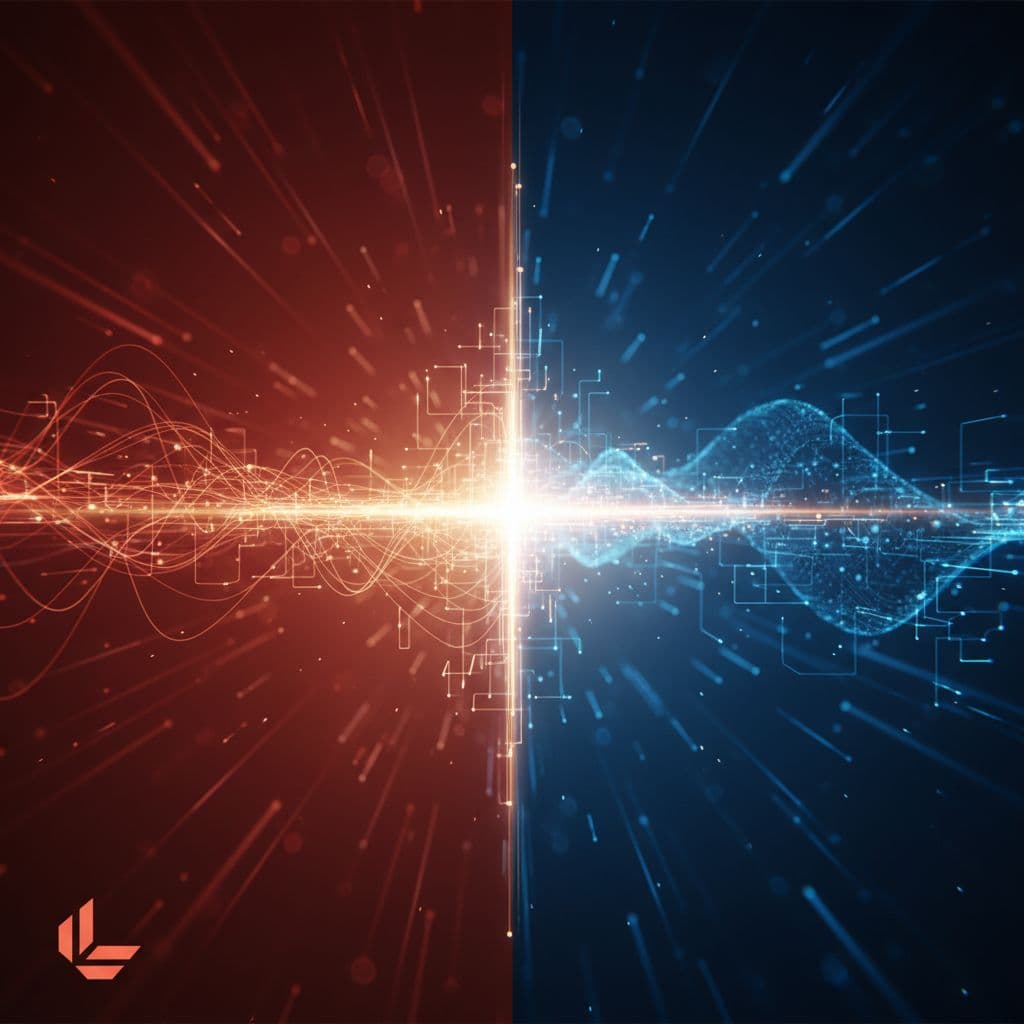 AI generated: A cinematic, high-resolution digital artwork illustrating the collaboration between Linera and Acura...