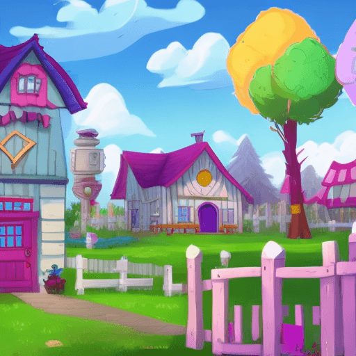 AI generated: ponyville