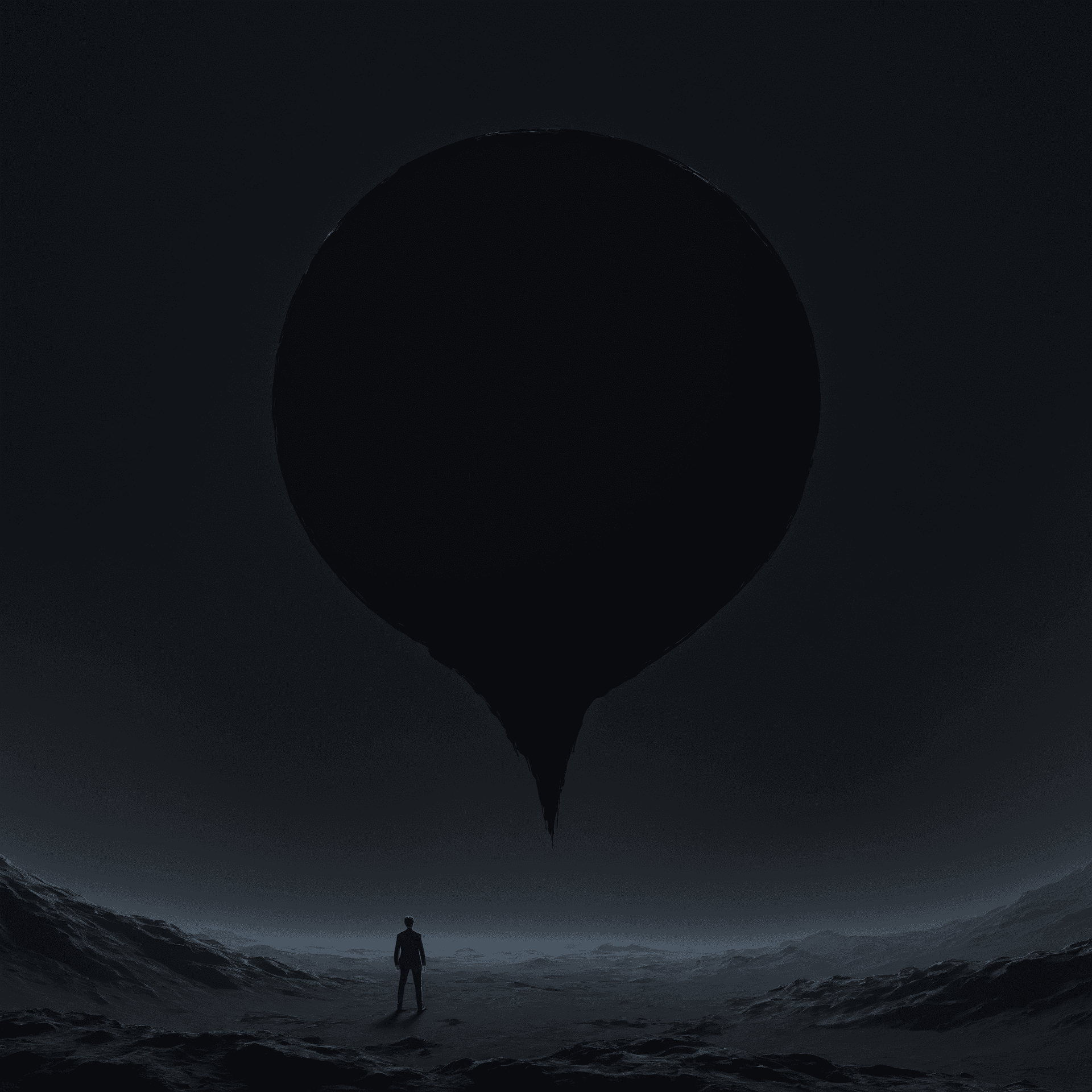 AI generated: concept art a black void starring back