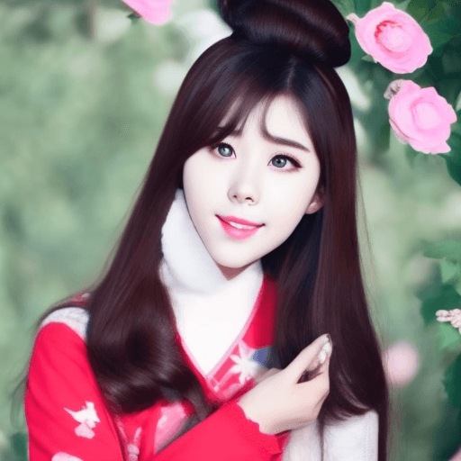 AI generated: a pretty girl resemble to korean singer IU.
