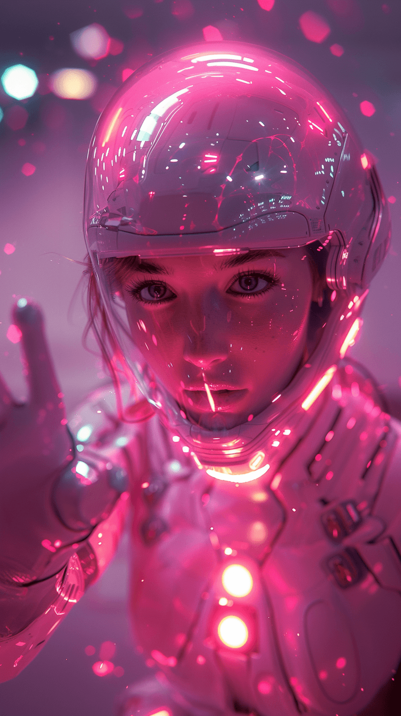 AI generated: a high-resolution image that captures the essence of a dynamic character in a futuristic setting. sh...