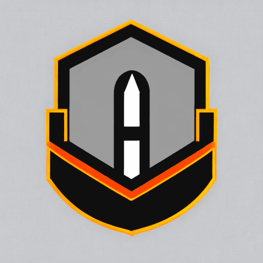AI generated: minimal logo design for gaming youtube channel with sword, vector, high quality