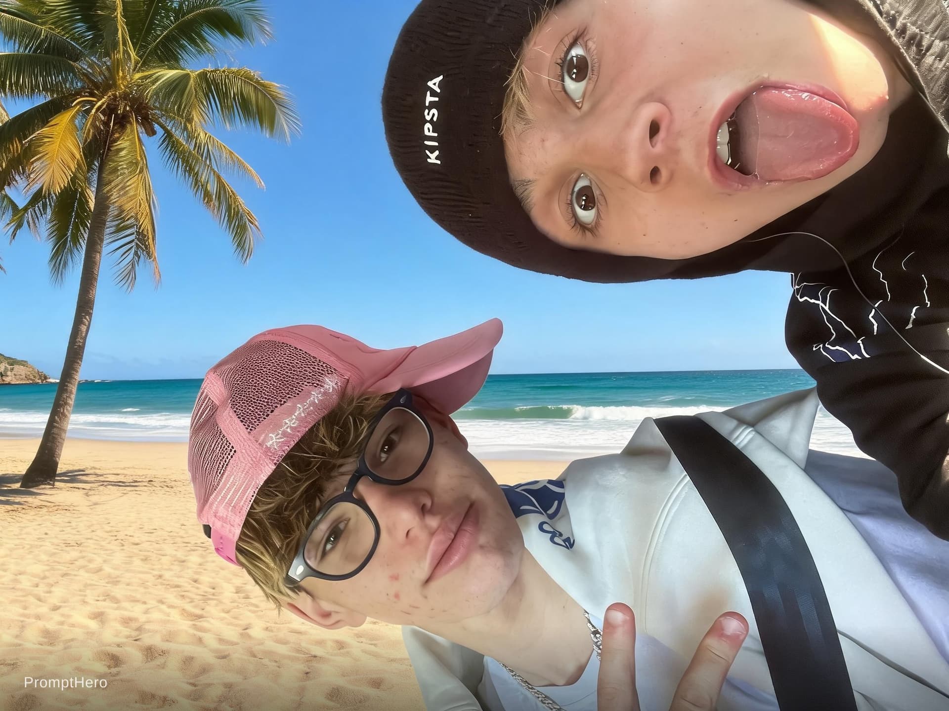 AI generated: In spiaggia a cuba