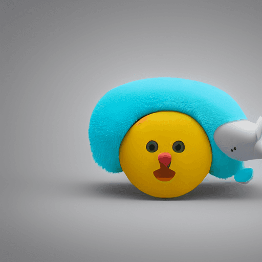 AI generated: teething toy for baby, inspired in arctic animals, product design render on white background octane ...