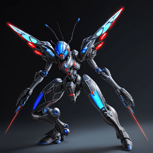 AI generated: 100 unit the army, max epic, blue ant army with silver armor invasion the planet, gun fire each othe...