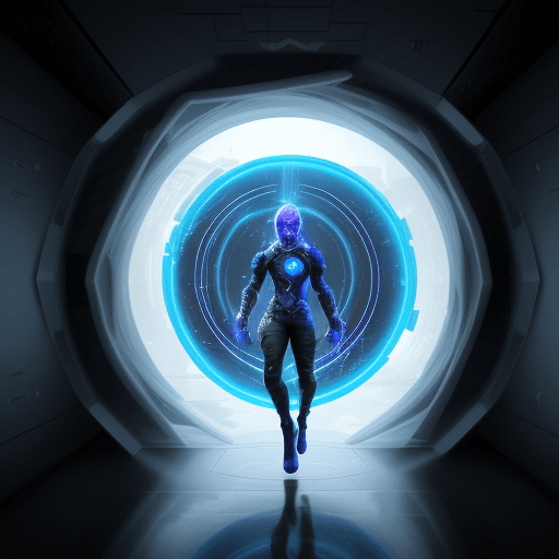 AI generated: a video game character exploring an interdimensional space portal” by jacob-resch —h 600 —test