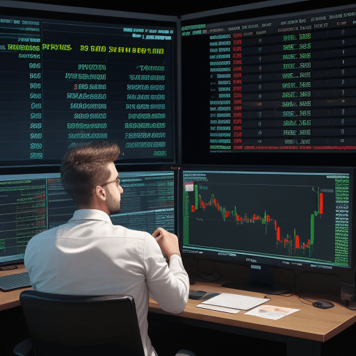 AI generated: trading profitable system
computer screen with words: 'trade of the week by stocktrader Andy'