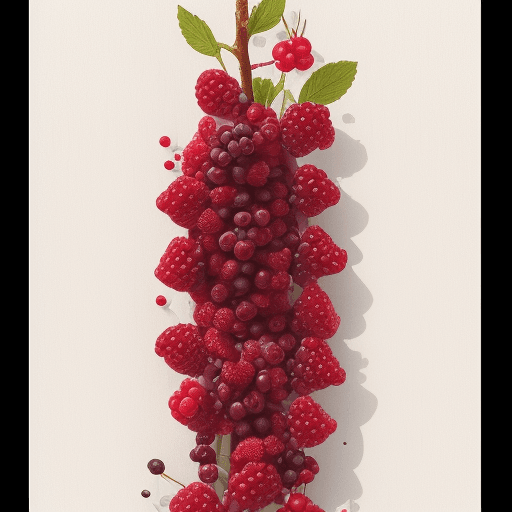 AI generated: berries, vertical design