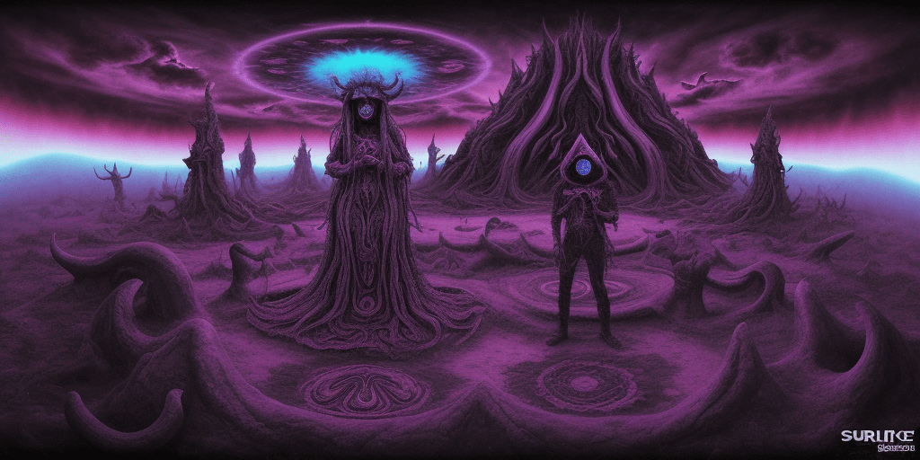 AI generated: (psychedelic bizarre), (Surrealist Dreams), (Devilcore)