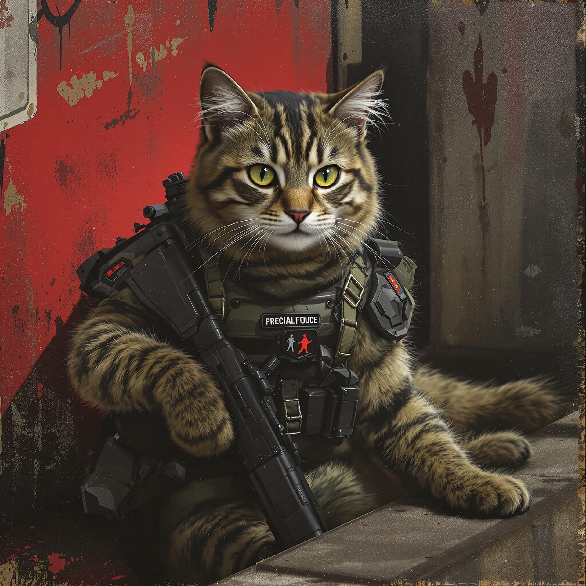 AI generated: cat special forces