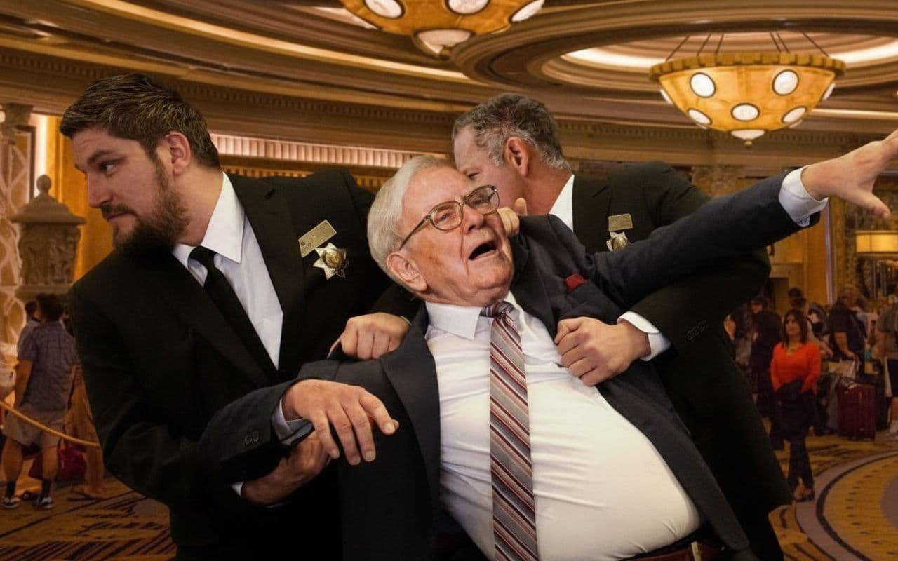 AI generated: change only the man from Warren Buffett to Charlie Munger. Keep the rest in image the same