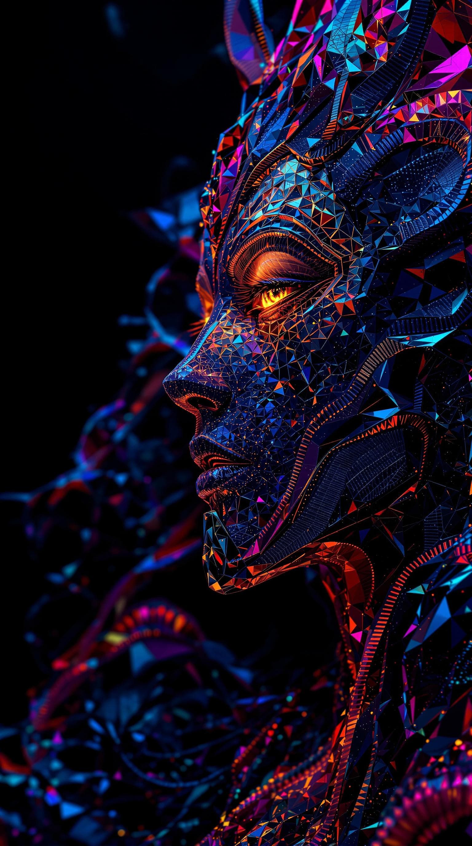 AI generated: Osiris deep color, 8K, high resolution, in depth pattern, dark background, cinema 4D, photoshop, Viv...