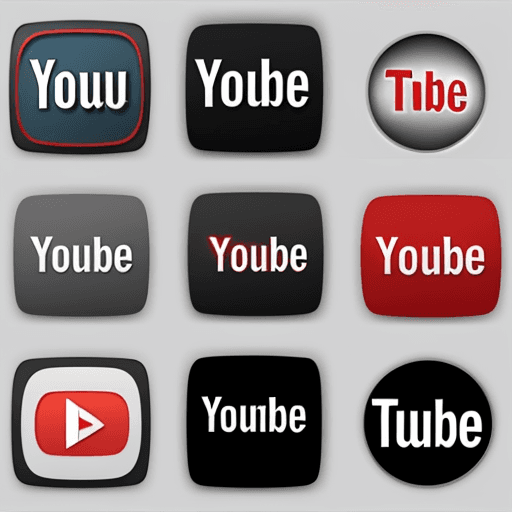 AI generated: rise to fame youtube logos 