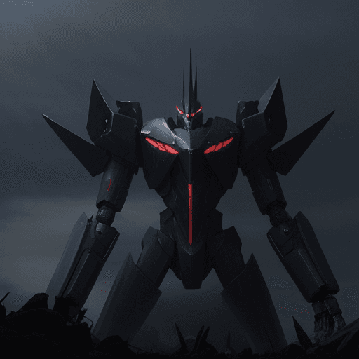 AI generated: photo of really dark mechas, inspired in the manga blame!, with a really menacing atmosphere