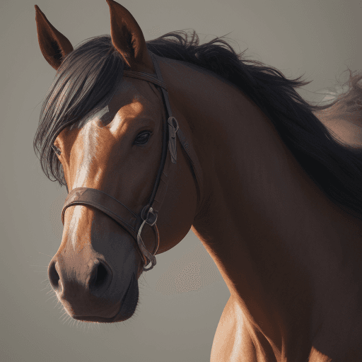 AI generated: human face horse