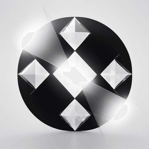 AI generated: A noir and ethereal background with a 72px thick white ringed circle lightly crystallized like a flo...