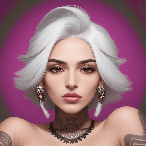 AI generated: Um retrato sensual uma mulher com cabelos médios e ondulados, caindo suavemente sobre os ombros. Seu...