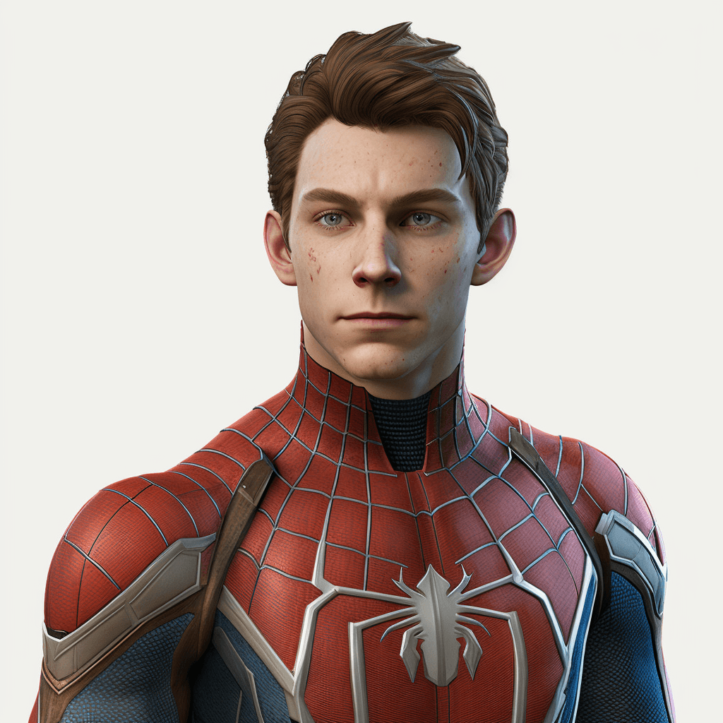 AI generated: hasdx style, glazed 3D render (extremely detailed CG), Spide-man, pixar style, 3d style, disney styl...