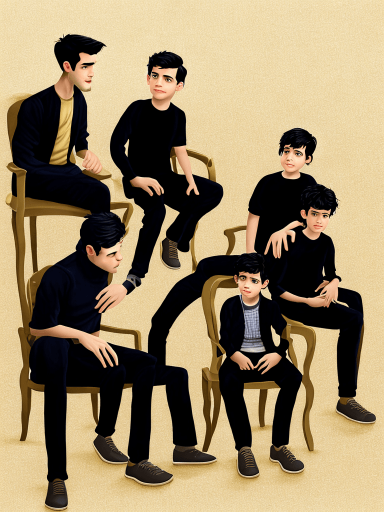 AI generated: A realistic picture of a father son whose son is 1 year old and the father is 25 years old, the fath...