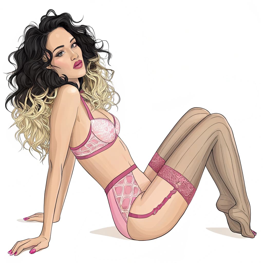 AI generated: Reflector, INTRICATE, ATTRACTIVE, FEMALE, WOMAN, black HairBlond hair, Hardcore-sex, Horney,open leg...