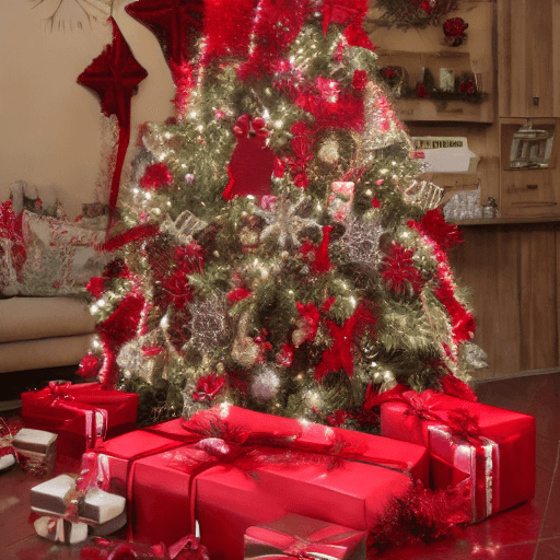 AI generated: Reno navideño, nariz roja
