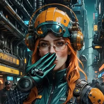 AI generated video: mujer tira un beso con la mano y sonrie  