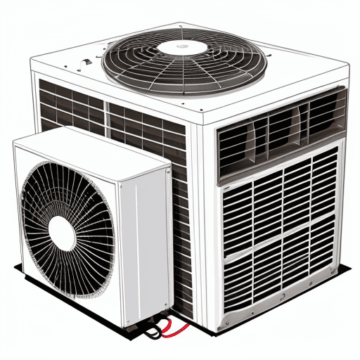 AI generated: Creates an air conditioner as an old sketched logo, drawings 