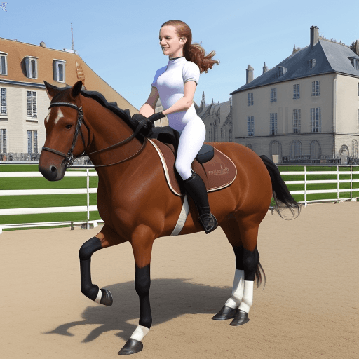 AI generated: Élisabeth ro  en mode gymnaste sur Cheval d'arçons