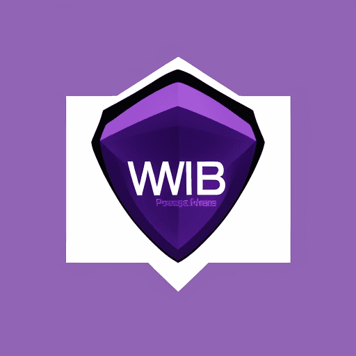AI generated: purple logotype of web club PRIME minimalistic