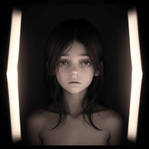 AI generated: (15:1.3) year old (woman:1.1) with (dark:1.2) hair, she is totally (naked:1.1) in a completely (dark...