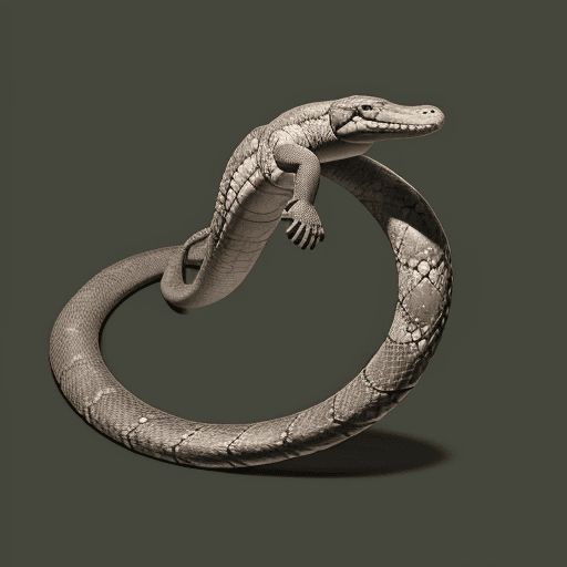 AI generated: crear una imagen totalmente detalalda de la serpiente kaa, crearla como si fueras un experto en dibu...