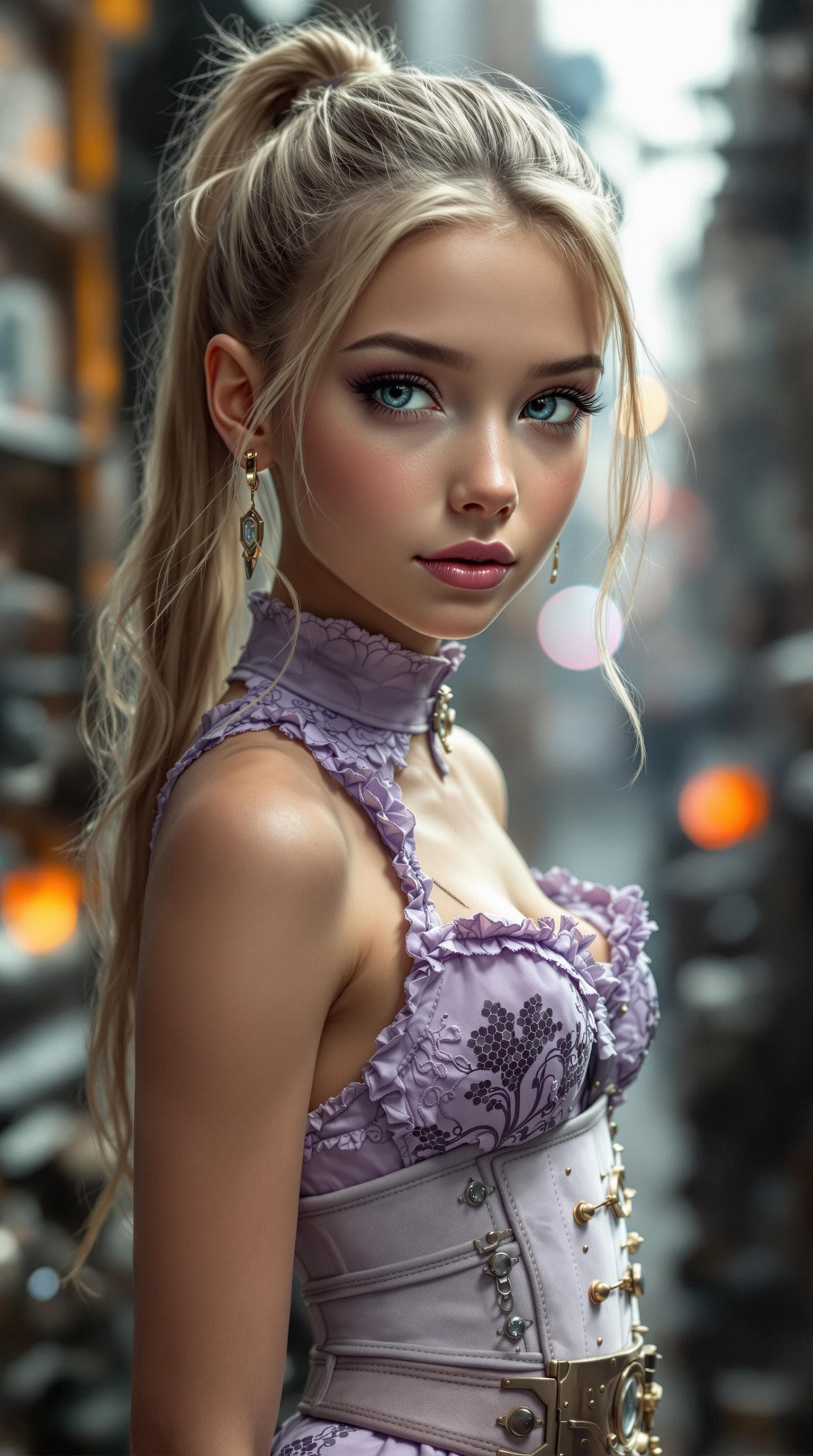 AI generated: a professional photo of a exceptionally beautiful girl in the world (age 11), (eleven year old), hig...