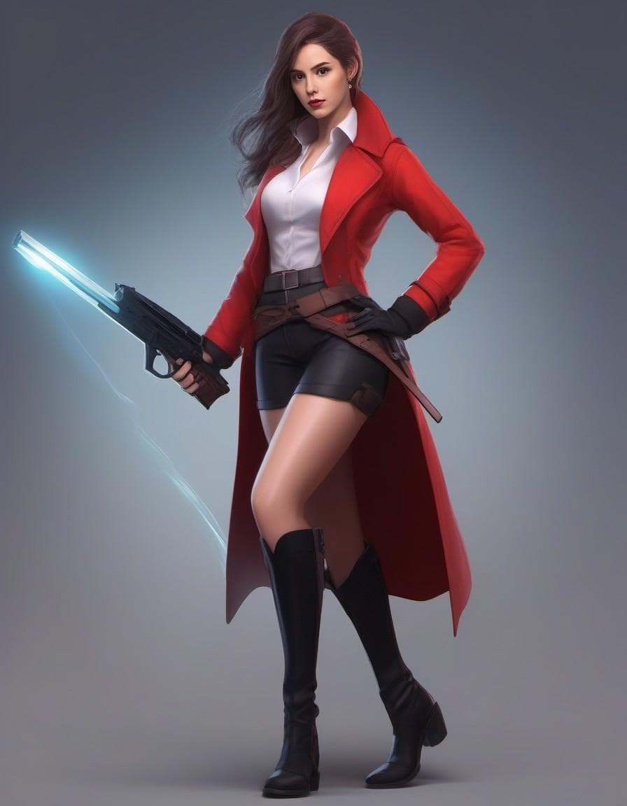 AI generated: full body character, digital art, anime, female character, fantasy, high quality, hd,  high rez, she...