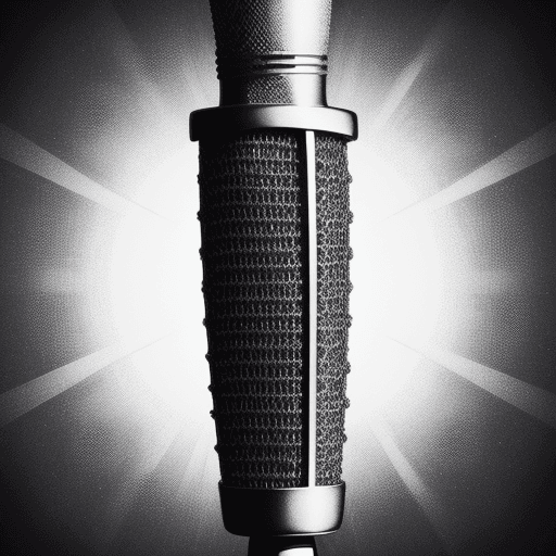 AI generated: A microphone sword