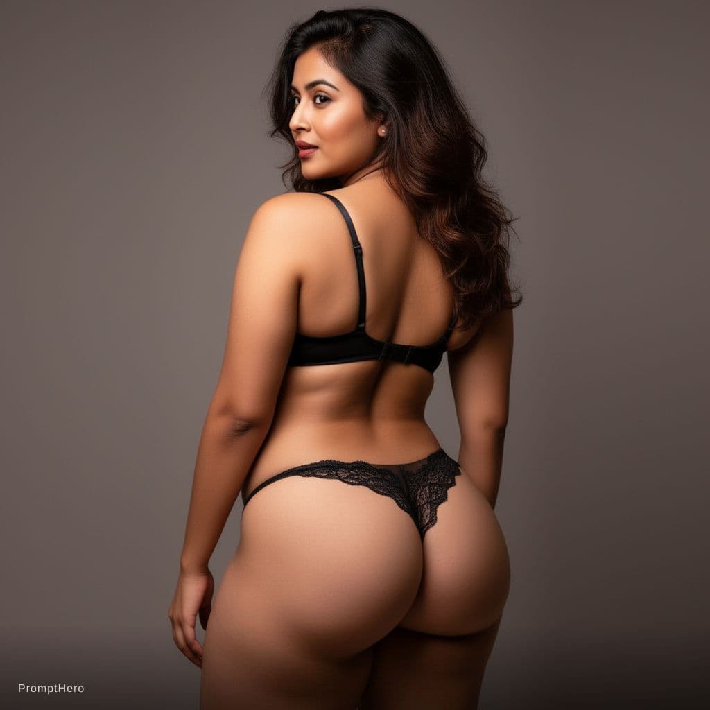 AI generated: Sexy bengali women wearing lingerie with chubby body. Make her so so so sexy and with back showing a...